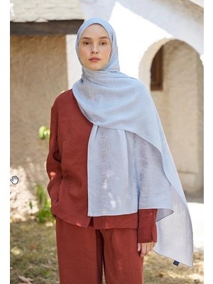 Ed Scarf Welness Logo Desen Şal 01103025-GÜMÜŞ