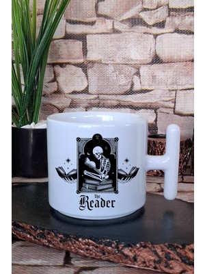 The Reader Klasik Kitap Sever Okuyucu Hediyelik T Kulplu Latte Fincanı Kupa Bardak