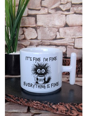 Proud Supporter Of Messy Yazılı Komik Hediye Baskılı T Kulplu Latte Fincanı Kupa Bardak