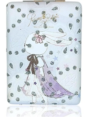 Dikdörtgen Makyaj Aynası Sevmli Tavşan Lila