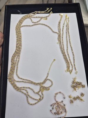 925 Ayar Papatya Silver Dorika Takım.dorica Set.üç Renk Dorika Takım