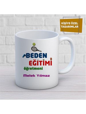 Kişiye Özel Isim Yazılabilir Beden Eğitimi Öğretmeni Kupa Bardak