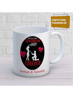 Kişiye Özel Isim Yazılabilir Sevgi Temalı Kupa Bardak