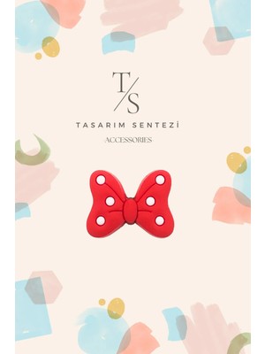 Rozet Silikon Broş Fiyonk Toka Kırmızı Yaka Çanta Kıyafet Şapka Aksesuar