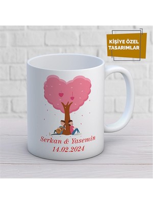 Kişiye Özel Isim Yazılabilir Sevgi Temalı Kupa Bardak