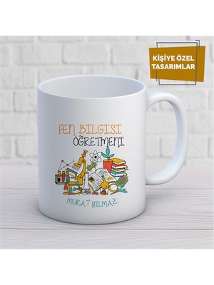 Kişiye Özel Isim Yazılabilir Fen Bilgisi Öğretmenikupa Bardak