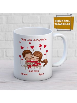 Kişiye Özel Isim Yazılabilir Sevgi Temalı Kupa Bardak