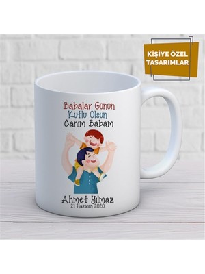 Kişiye Özel Isim Yazılabilir Babalar Gününüz Kutlu Olsun Canım Babam Kupa Bardak