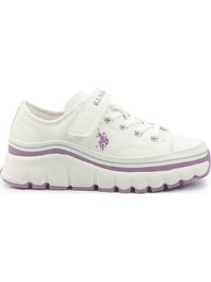 U.S. Polo Assn. KENTA JR 5PR Beyaz Kız Çocuk Sneaker