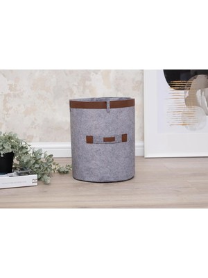 Mega Gri Yuvarlak Çok Amaçlı Pencereli Deri Şeritli Düzenleyici