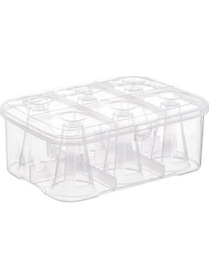Şeffaf 6'lı Su Bardağı Taşıma Kutusu, Pratik Piknik Seti Için Ideal
