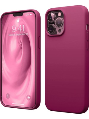 HANPORIUM Apple iPhone 11 Pro Max Uyumlu Silikon Kılıf - Pastel Renk Tonu Esnek Tam Koruma Kapak - Bordo