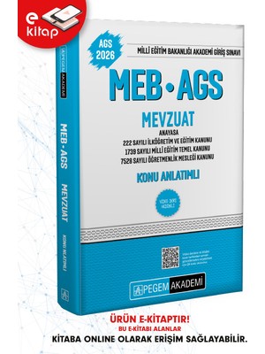 2026 MEB-AGS Mevzuat-Anayasa-222 Sayılı İlköğretim ve Eğitim Kanu