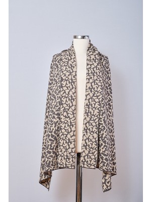 Leopar Desenli Triko Şal