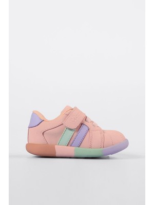 Vicco Heika Basic İlk Adım Sneaker Pudra Renk Ortopedik Tabanlı Kız Çocuk Ayakkabısı
