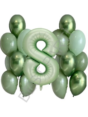 Su Yeşili Rakam ve Balon Seti Yaş 8