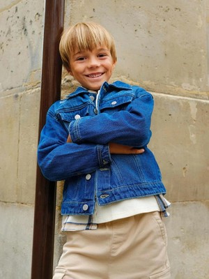 Lcw Kids  Gömlek Yaka Erkek Çocuk Jean Ceket  (W5)