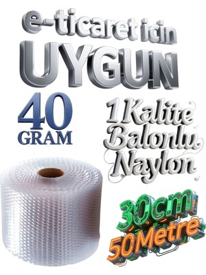 Hbnc ( 40 gr ) 30 cm x 50 Metre Balonlu Naylon Patpat Eşya Koruma Naylonu