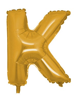 Benim Marifetlerim K Harfi Altın Folyo Balon 16 Inch 40 cm