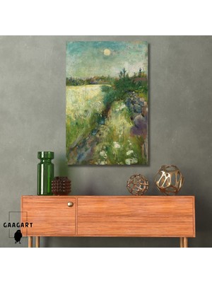 Tekli Dikey Kanvas Edvard Munch Flowery Meadow At Veierland