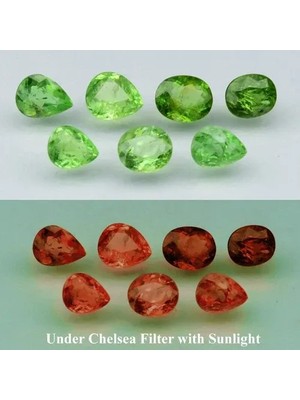 3.02CT 7pcs Lot Pear & Oval Natural Green Chrome Tourmaline - Unheated, Gemstone