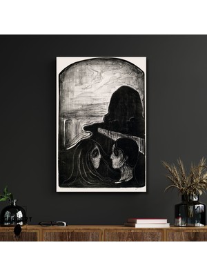 Tekli Dikey Kanvas Edvard Munch Attraction I