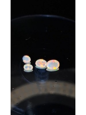 1.52CT 7.6x5.6 - 6.7x4.8 - 5X3MM 4pcs Lot Oval Faceted Natural Ethiopian Opal