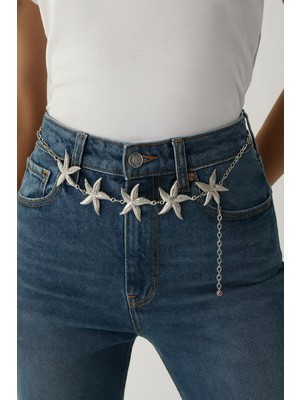 Kadın Metal Deniz Yıldızı Zincir Kemer – Paslanmaz & Standart Beden