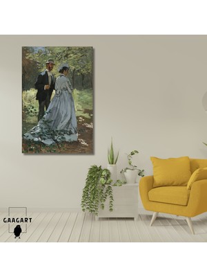 Tekli Dikey Kanvas Claude Monet Bazille And Camille