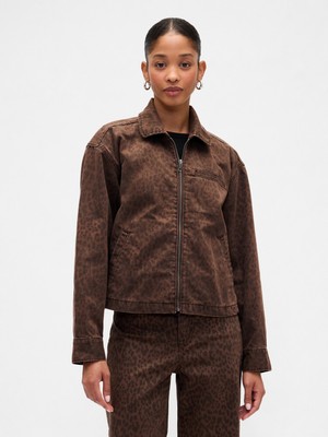 Gap Kadın Kahverengi Washwell Denim Ceket