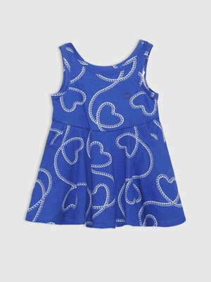 Gap Kız Bebek Mavi Mix & Match Twirl Kolsuz Elbise