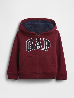 Gap Erkek Bebek Bordo Gap Logo Fermuarlı Sweatshirt