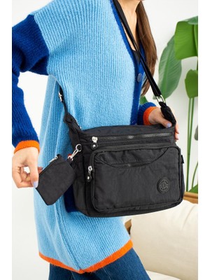 Klinkır Kadın Postacı Çanta Çok Cepli 30*20 cm Su Itici Kumaş Bayan Çapraz Askılı Omuz Çantası