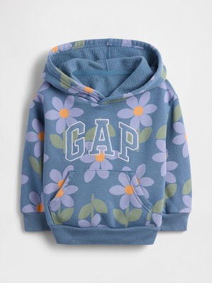 Gap Kız Bebek Mavi BabyGap Relaxed Logo Grafik Sweatshirt