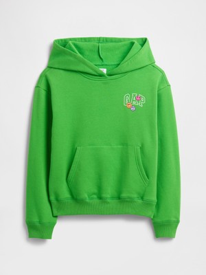 Gap Kız Çocuk Yeşil Kids Relaxed Gap Logo Sweatshirt