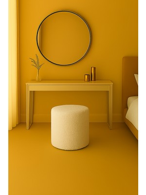 Eda Hacıoğlu Edam Bedding Group Yumuşak Teddy Peluş Kumaş Silindir Bench Puf – Oturma ve Dekoratif Koltuk