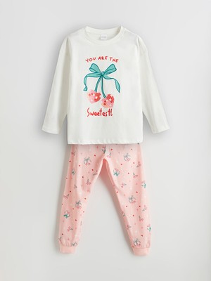 Lc Waikiki Yeni Sezon Bisiklet Yaka Kiz Cocuk Pijama Takimi - S5NO17Z4