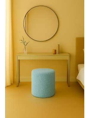 Eda Hacıoğlu Edam Bedding Group Yumuşak Teddy Peluş Kumaş Silindir Bench Puf – Oturma ve Dekoratif Koltuk