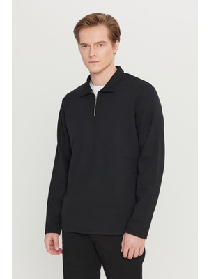 Altınyıldız Classics Pamuklu Standart Fit Normal Kesim Polo Yaka Sweatshirt