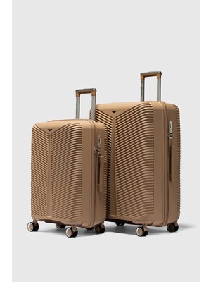 My-Pp 2'li Bilbao Büyük&orta Polipropilen Süper Esnek Kırılmaz Tekerlekli Valiz Bavul Seyahat