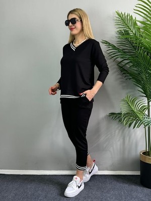 Infivento Kadın Yeni Sezon Uzun Kollu Ribana Detay Ikili Takım