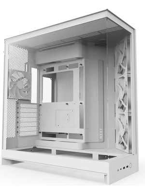 Nzxt H Series H9 Flow Rgb Beyaz ATX Gaming Kasa 4 Fan ve 7 Genişleme Yuvası ile Yüksek Hava Akışı CM-H92FW-01