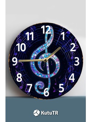 Mdf Duvar Saati Sanat ve Müzik Ruhunu Bir Arada Yaşatın. – 33X33 cm SDW408
