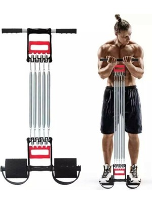 5 Çelik Yaylı Dirençli El Ayak Göğüs Yayı Çelik Yay Spor Aleti Tüm Kol Göğüs Kas Pazı Güçlendirici