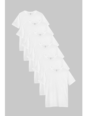 Simenti Premium Erkek Pamuklu Bisiklet Yaka Atlet 6’lı Paket