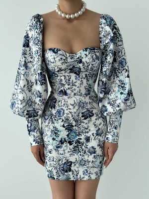 Infivento Arlon Balon Kollu Mini Elbise