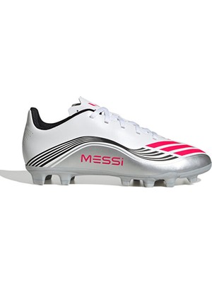 adidas F50 Messi Club Fg/mg J Çocuk Beyaz Çoklu Çim Zemin Kramponu 28,5 Numaralı Erkek Çocuk Ayakkabısı