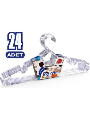 Beray Home Pamir 24 Adet Şeffaf Kristal Elbise Askısı Dayanıklı Plastik Tasarım ile Ev Kullanımı İçin Uygun