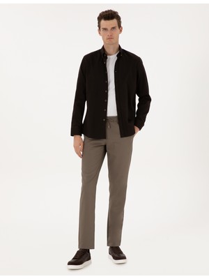 Pierre Cardin Erkek Vizon Ex. Slim Fit Kumaş Pantolon 50311728-VR052
