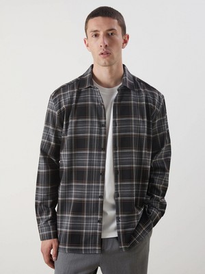 Lcw Vision Siyah Regular Fit Ekose Erkek Gömlek